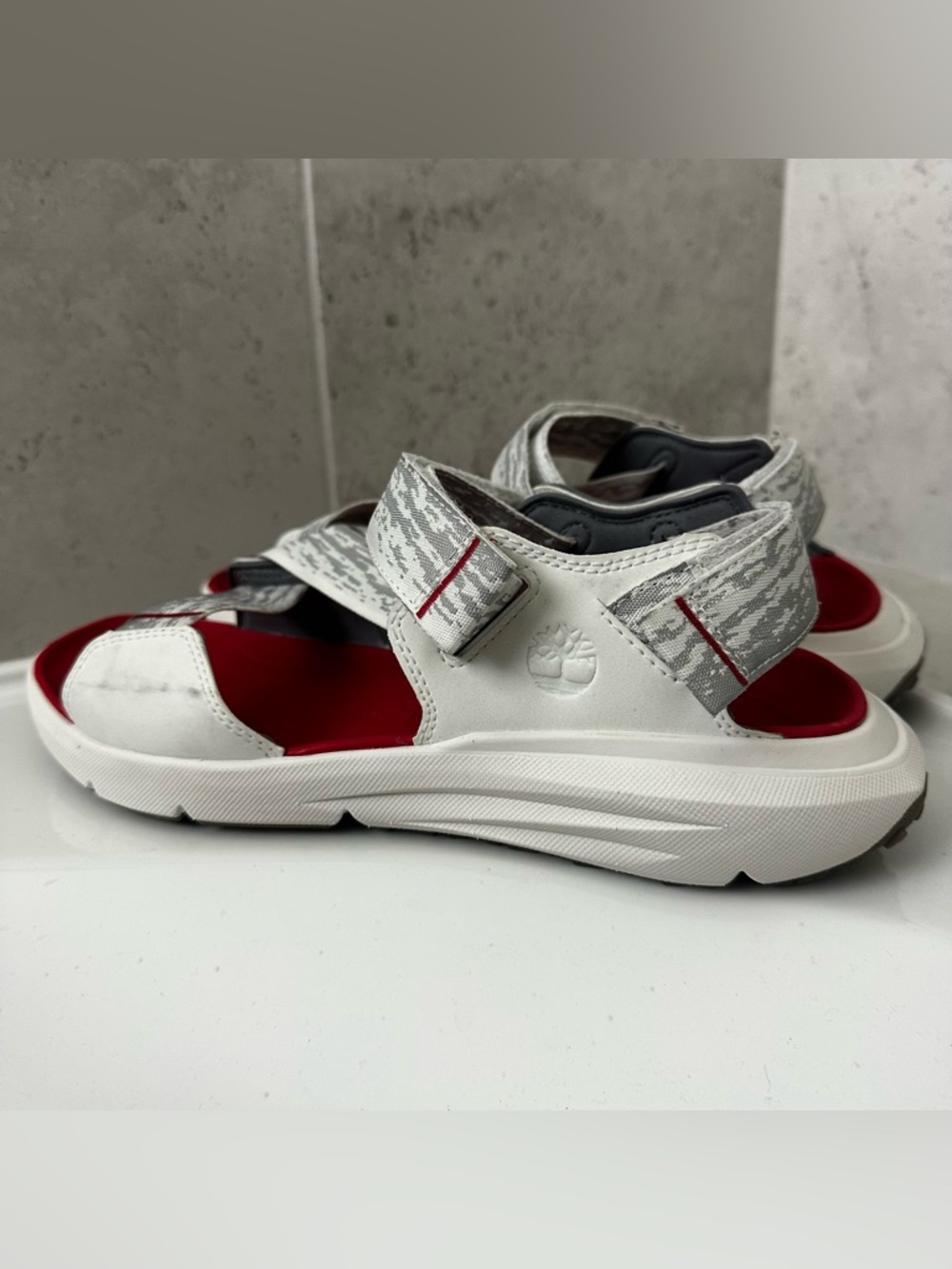 Timberland White and Red Men's Sport Sandals Size 10 Men - Picture 4 of 16